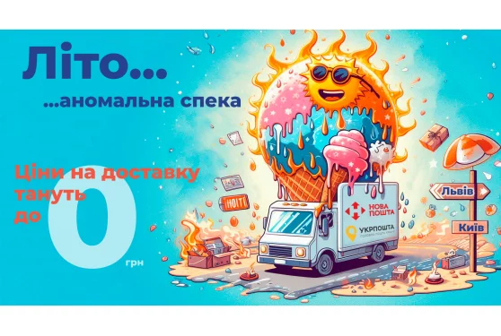 Ціни на доставку тануть до  0 грн! Літо…… аномальна спека……..