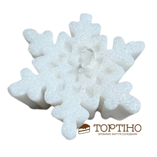 Свічка декор Сніжинка Свічка декор Сніжинка