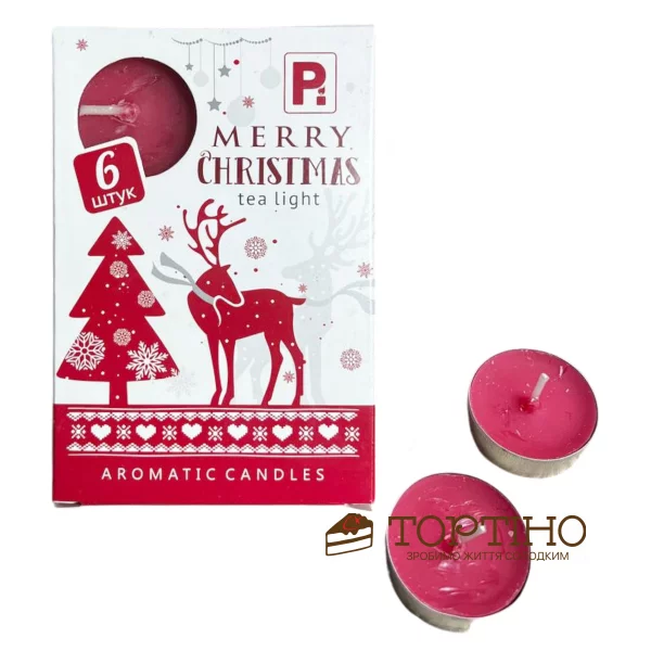 Набір чайних свічок ароматизованих Різдвяна Скандинавська  Набір чайних свічок ароматизованих Різдвяна Скандинавська