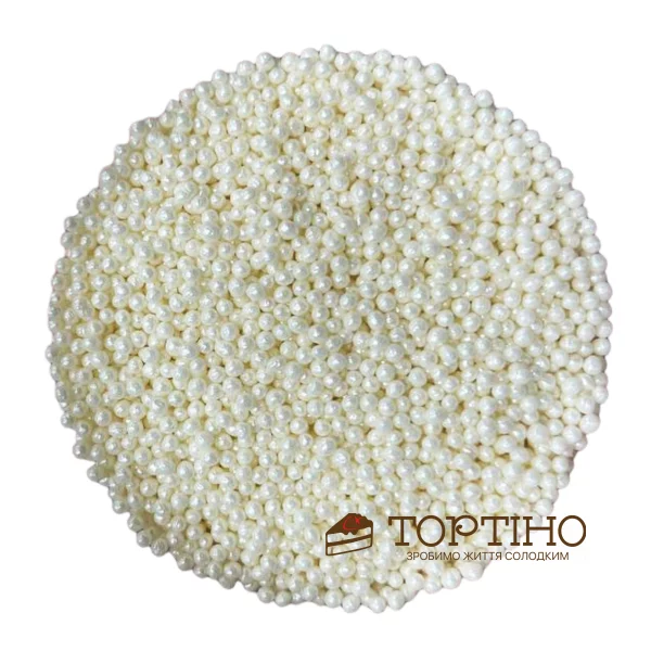 Сахарные жемчужины перламутровые (белые) 2 мм ТМ Dr. Gusto ТМ ТОРТИНО, 50 г Сахарные жемчужины перламутровые (белые) 2 мм ТМ Dr. Gusto ТМ ТОРТИНО, 50 г