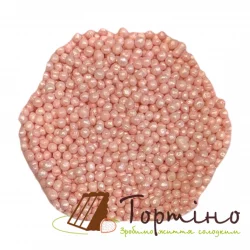 Рисовые шарики перламутровые розовые d 2мм, 50г Добрык