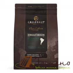 Натуральный чёрный шоколад 70.4% ECUADOR ТМ Callebaut, 2.5 кг
