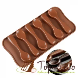 Силіконова форма для шоколаду Ложки МH-3433, 6 шт. 