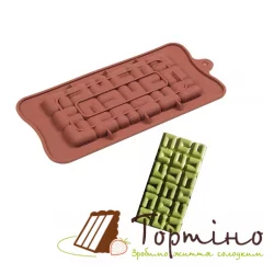 Силіконова форма для плитки шоколаду Квадрати 3588