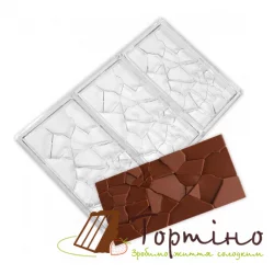 Форма пластикова для шоколаду Плитка Бите скло ММ-1046 ZN PS-22
