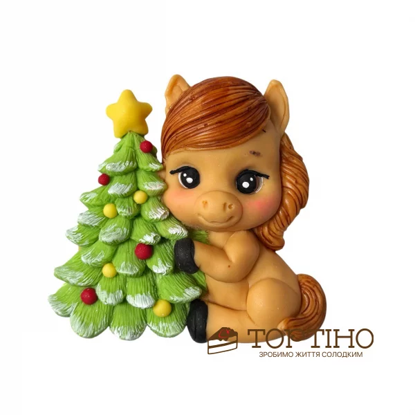 Шоколадная фигурка Тортино «Конёк с ёлкой» 2D Шоколадная фигурка Тортино «Конёк с ёлкой» 2D