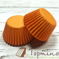 Паперові форми для кексів d30, h24 (помаранчеві), 100 шт