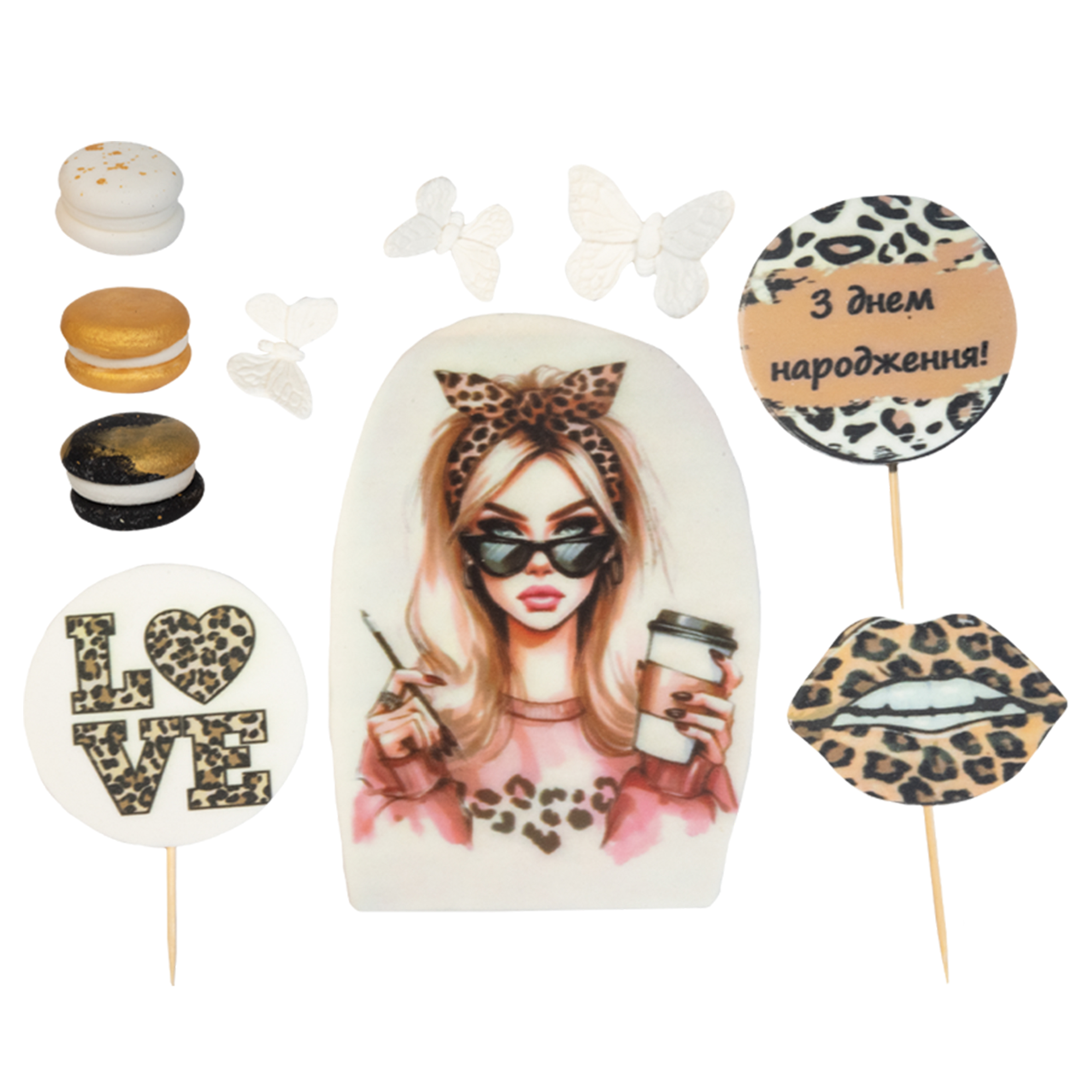 топперы на торт для девочки